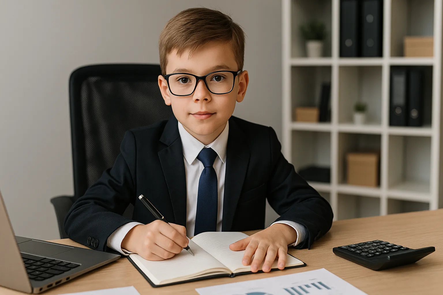 garoto empresario aprenda pronomes ingles para executivos