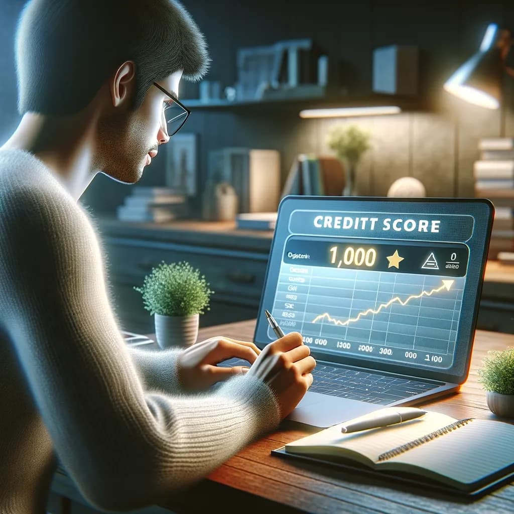 Ilustração de pontuação de crédito (credit score) para treinar inglês financeiro