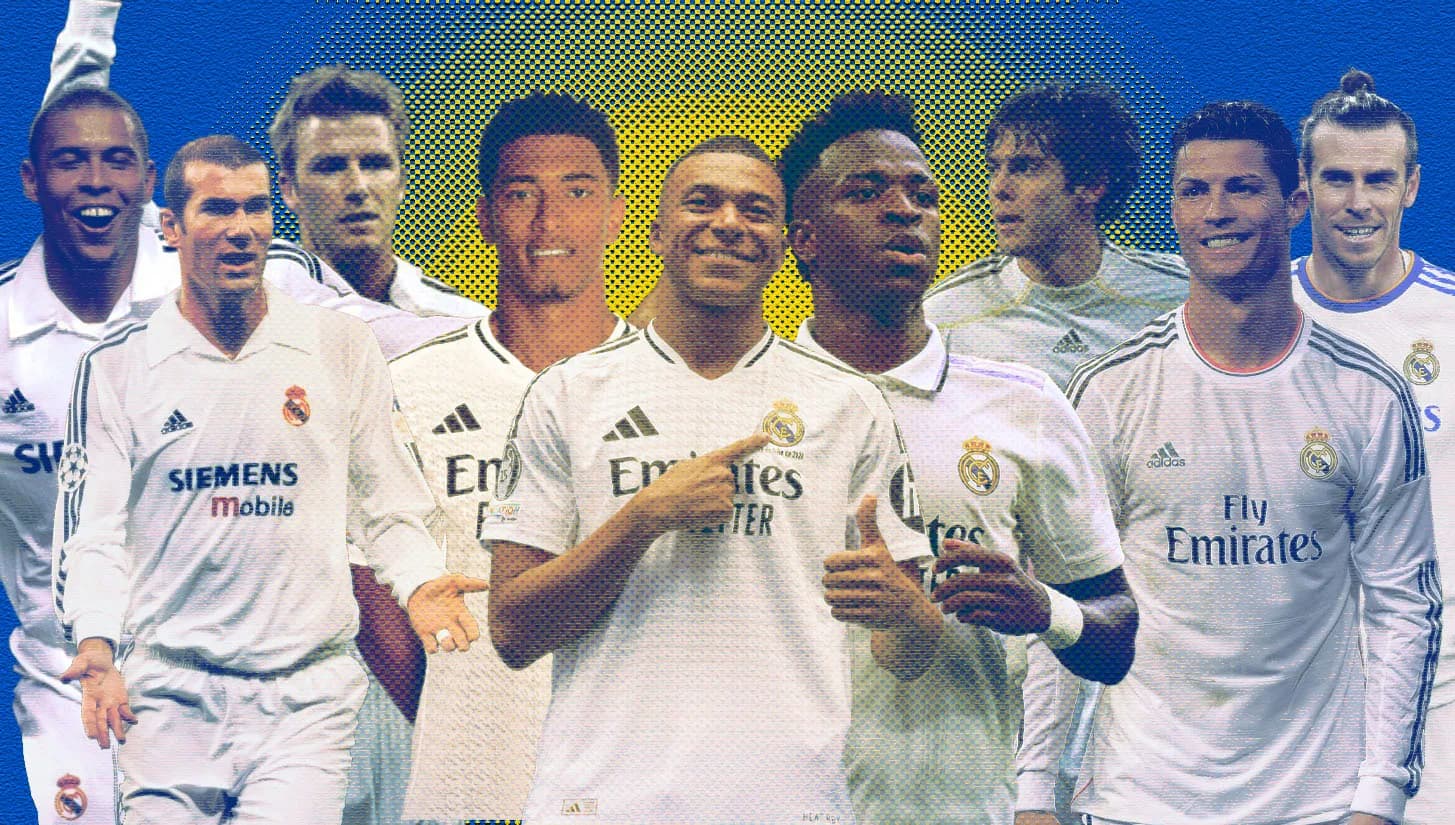 Craques do Real Madrid da era Galáctico em campo