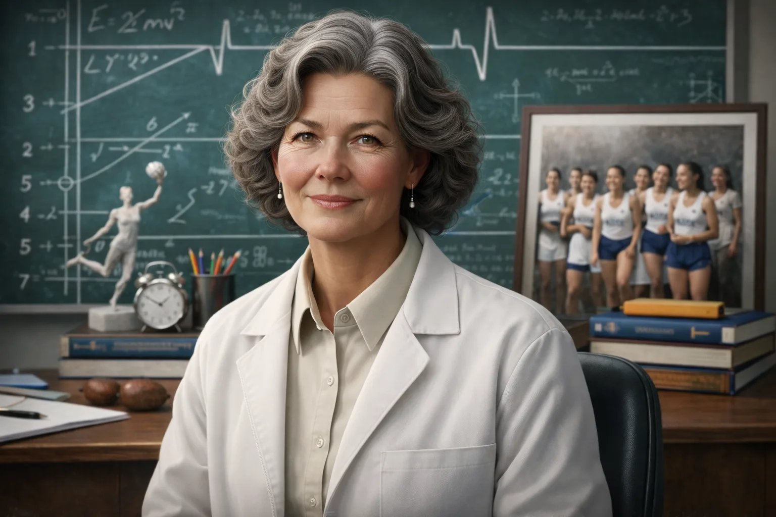 Ilustração de Patricia Kelly, professora de física e técnica de atletismo do ensino médio