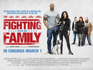 Capa do filme Fighting with my Family ilustrando o uso do With em inglês