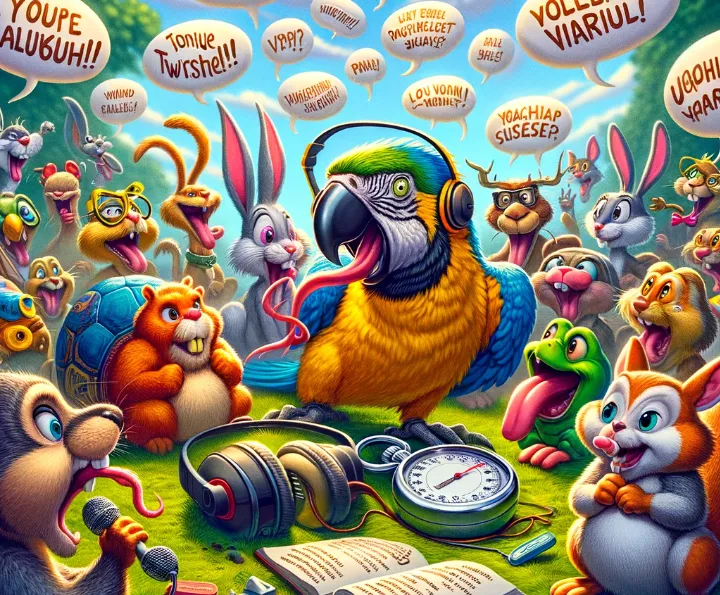 Imagem representando trava linguas para aprender inglês melhoria de pronúncia